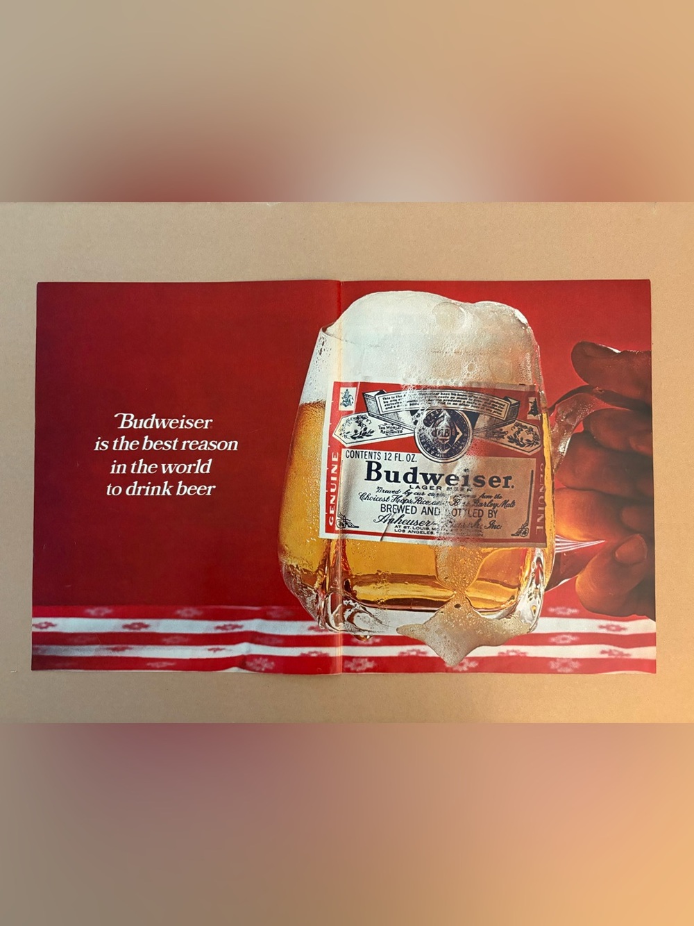 1967 Budweiser Beer “Best Reason in the World” Original 2-Page Magazine Ad